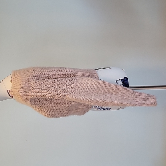 SAGE knitted boat neck croptop sweater.  Thick cozy in size S/M - Picture 2 of 7